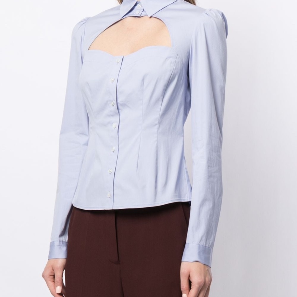 Fleur Du Mal Bella sweetheart-neck shirt